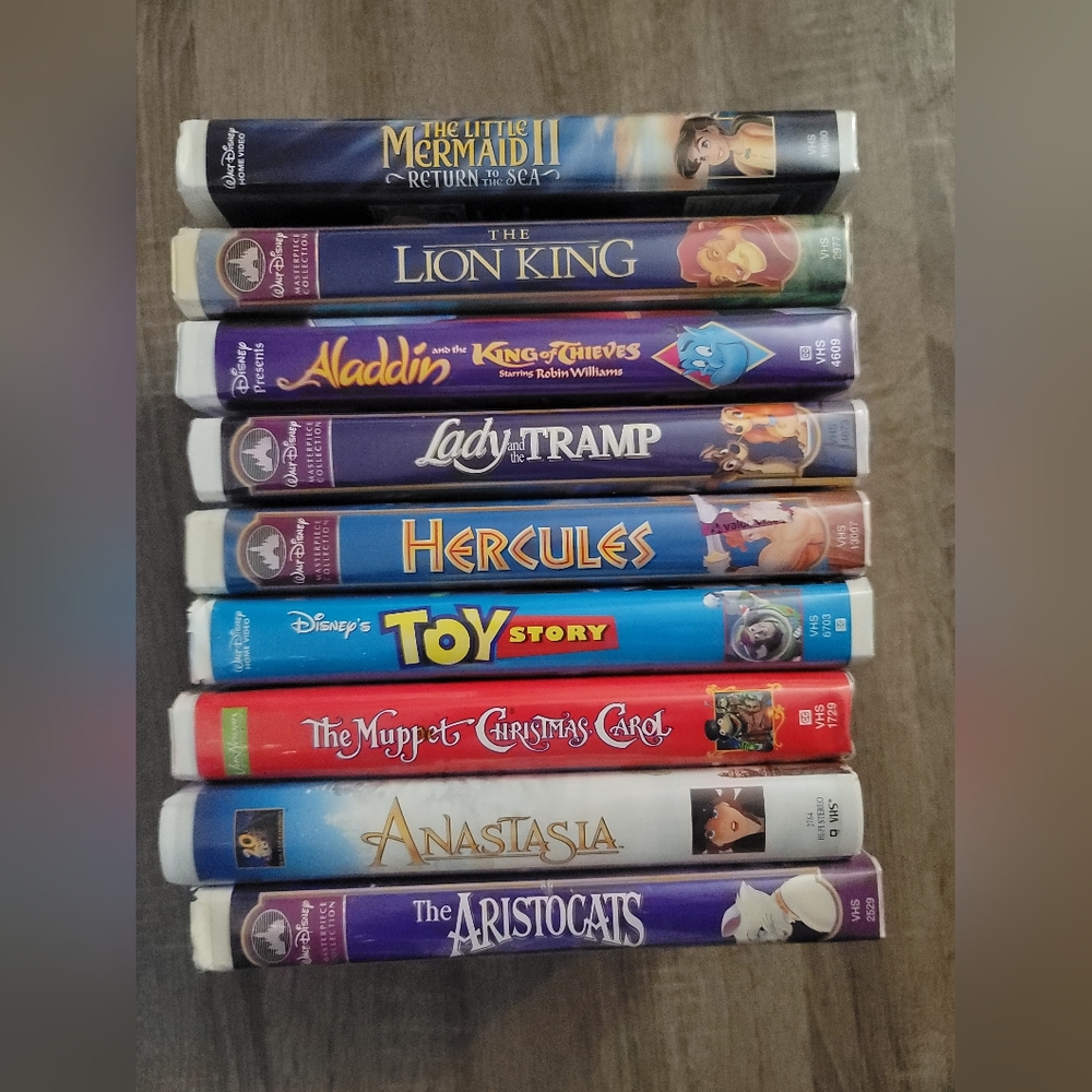 Disney vintage VHS lot of 9, Toy Story Little Mermaid Hercules Lady & the Tramp - Picture 3 of 6